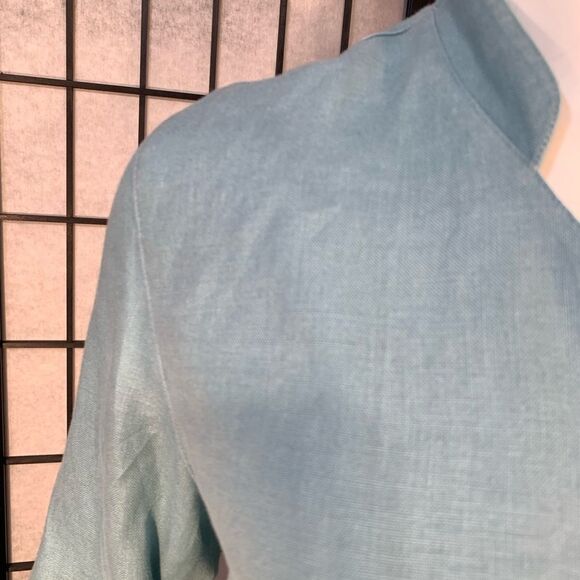 Jullian Jones Vintage Aqua Blue Linen 3 Piece Set - Picture 3 of 16